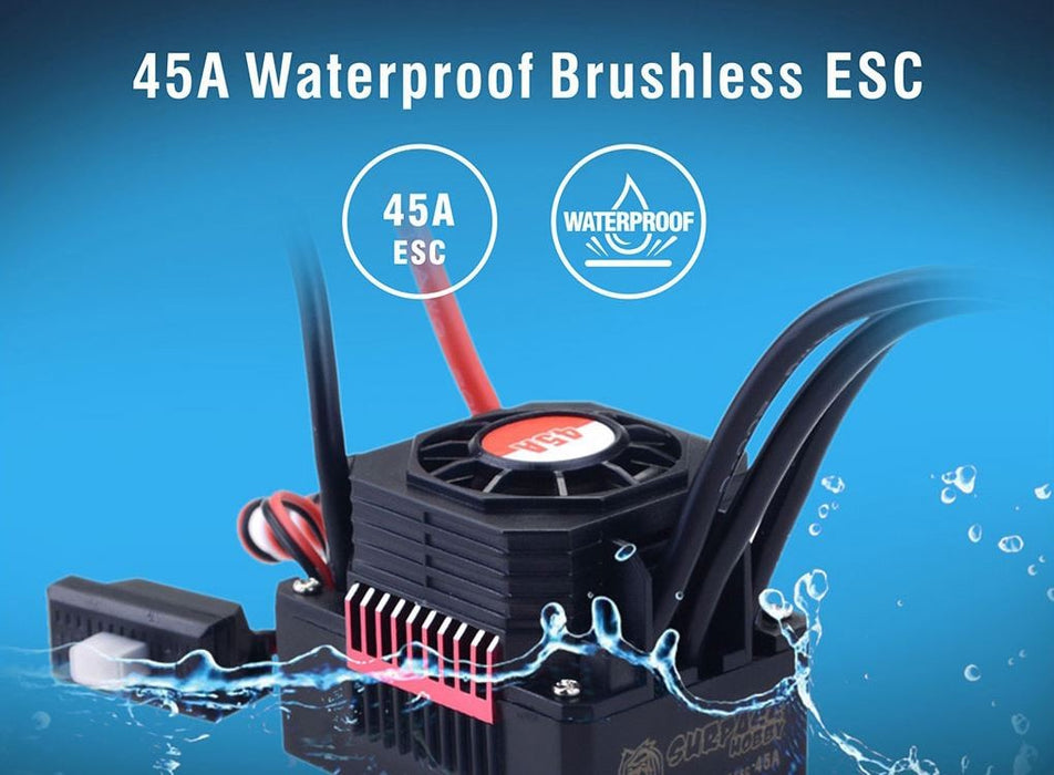 SURPASS Hobby Rocket Waterproof 3650 Sensorless Motor + 60A ESC 3100kv