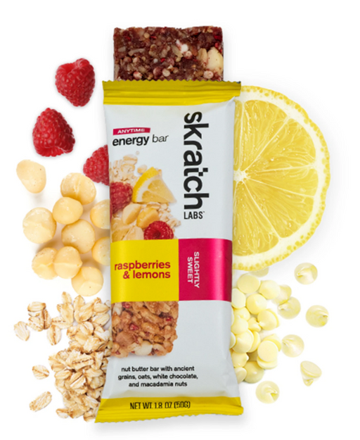 SKRATCH ANYTIME ENERGY BAR RASPBERRY LEMON 50G - Bicycles Mt Barker