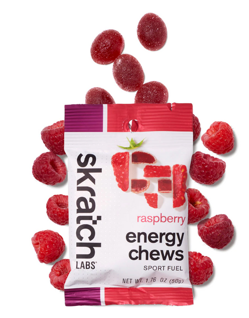 SKRATCH ENERGY CHEWS RASPBERRY 50G - Bicycles Mt Barker